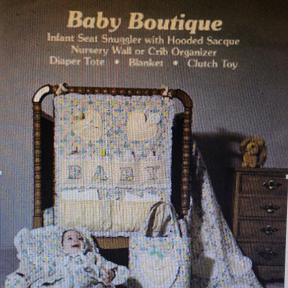 Handmade 1980 Gingham Goose Wall or Crib Organizer - Picture 8 of 8